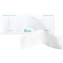 ILSO Skin Wrap Cotton Pad, Thin Layer for DIY Toner Pad and Sheet Mask, 40 Sheets, 1.57 x 4.25 inches, Korean Skincare