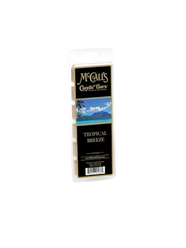 Image of McCall's Candles | Tropical Breeze | Scented Wax Melt | Tropical Fruit & Sweet Citrus | 6-Piece Break-Apart Bar | 12-24 Hours Per Wedge | Poured in the USA | 5.5 oz