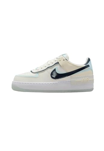 NIKE Damen W AF1 Shadow Sneaker, Sail Armory Navy Glacier Blue, 39 EU