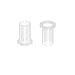 Kozelo 10pcs Flanged Sleeve Bearing - [8mm x 9.55mm x 17.5mm] Nylon Oilless Bushing for Equipment Machine Use | White