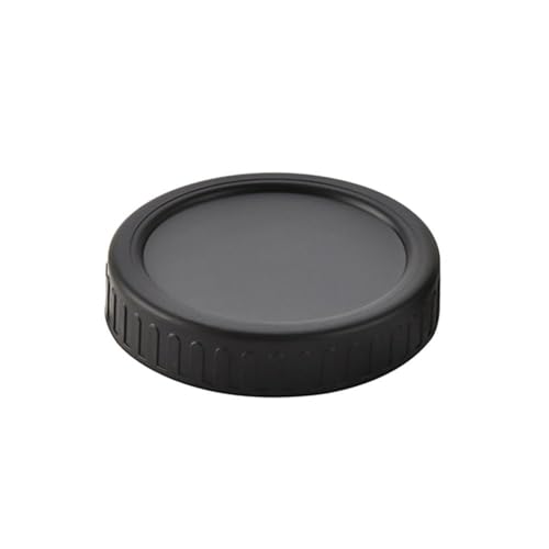 6 tapas de plástico reutilizables de 70 mm y 86 mm para tarros de boca ancha, a prueba de fugas, tapa de boquilla, buen sellado (negro, para 86 mm)