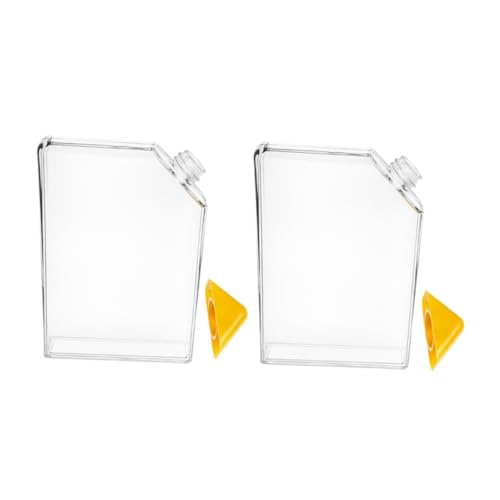 POPETPOP Slim Bottle 2 Pack Flat Plastic Flask Leak Proof for Outdoor Camping and Daily Use