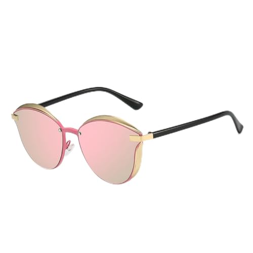 Lunettes de soleil rétro en métal doré de qualité premium avec étui chic