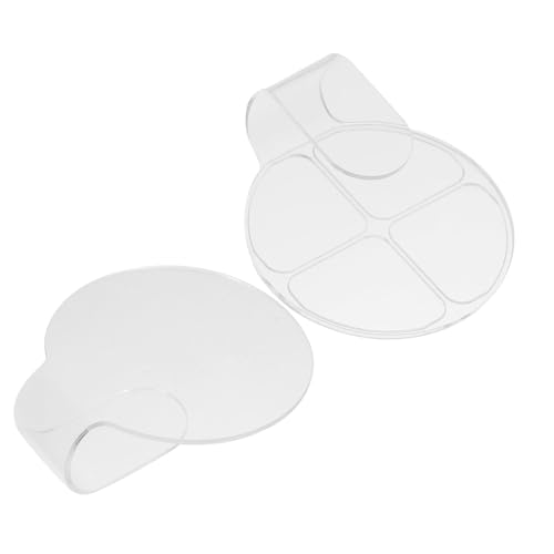 NIYANGLE 2Piezas Placas Maquillaje Acrílicas Herramientas de Pigmentos para Base de Maquillaje y Sombras Práctico Limpiar