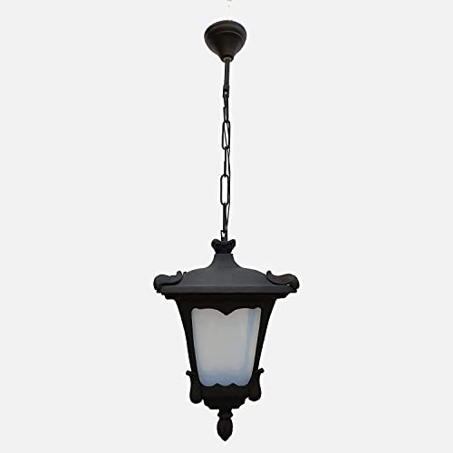 Image of E27 Holder Cast Aluminium Black Tecture Standard Hanging Light for House Lobby, Balcony & Garden