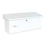 📪 Buzón de exterior para pan fabricado en acero galvanizado pintado en color blanco