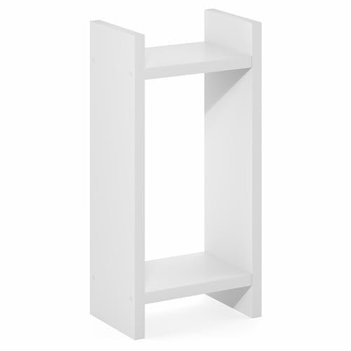 Furinno Viola 2-Tier Tall Side Table, Book Shelf, Planter Stand, White - image 5