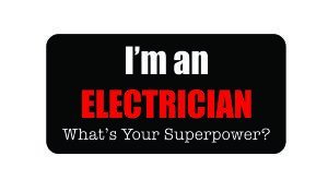 3pcs I'm an electrician what's your superpower? funny hard hat/helmet vinyl decal sticker