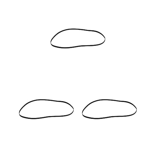 3セット蓄音機vcrレコードプレーヤー/ディスクドライブベルト/ターンテーブルベルト用ビデオ172mm, 黒