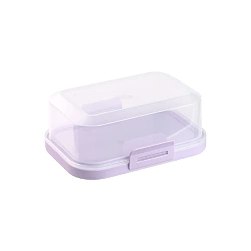 ENGELLAND 1 beurrier empilable avec couvercle et fermeture à clic, lilas/transparent, boîte en plastique, cloche à beurre, sans BPA, multi-usage, robuste