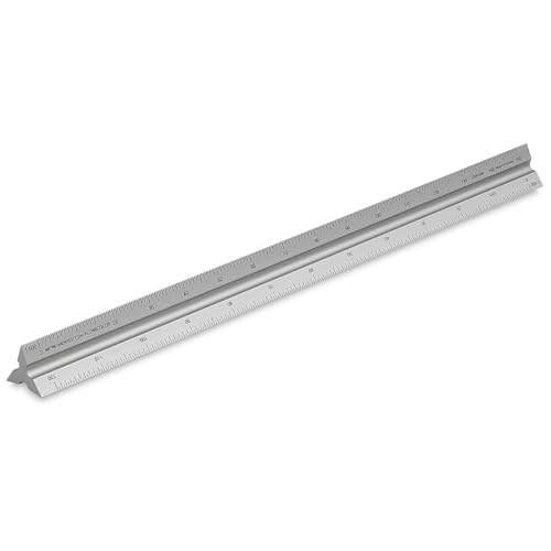 Image of Alumicolor Aluminum Architect Metric Solid Drafting Scale, 30CM, Silver