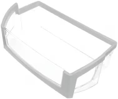 OEM Part Refrigerator Door Shelf Bin compatible with Whirlpool GI6SARXXF02 (Clear Durable Plastic, Easy Install, Extra Storage)