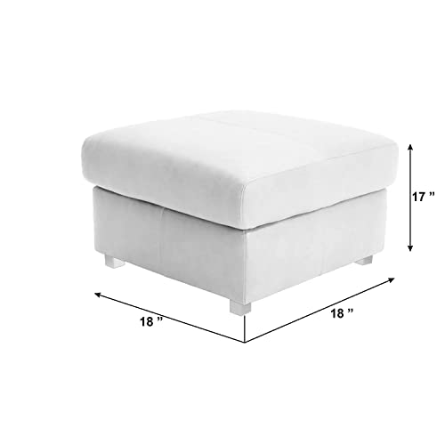 Image of Aart Store Wooden Leatherate Footstool for Living Room Furniture Footrest for Office Home Decor - Tan