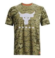 Under Armour Mens Project Rock Veterans Day Show Camo T-Shirt L