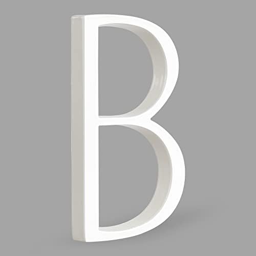 HASWARE Floating House Number Sign 5 inch (12 cm) Modern Door Numbers Signage Plaque Street Home Address Numerals, Black Metal (B, White)