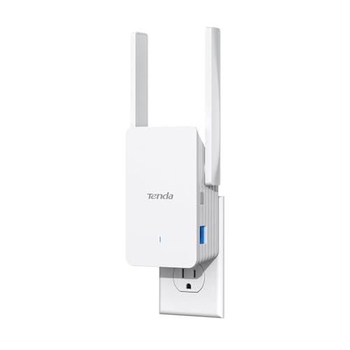 Tenda WiFi 6 Extender, AX3000 Dual Band WiFi Extender Signal Booster with Gigabit Ethernet Port, Home Internet Extender WiFi Booster, AP Mode, WPS Easy Setup(A33)