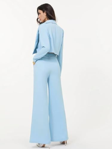 KOTTY Women's Solid Relaxed Fit Full Sleeve Co-ord Blazer and Trouser Set.
