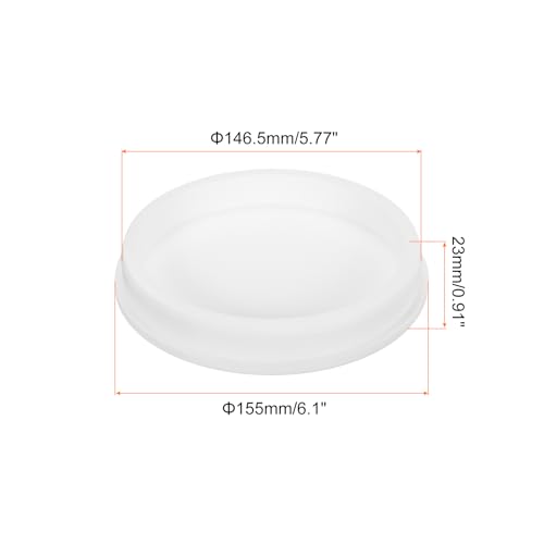 Image of MECCANIXITY High Temp Silicone Plug Mount Dia 146.5mm /5.77 Inch t Shaped Rubber Stopper Hole Plugs for Powder Coating Plating Waterproof Sealing Plugs White Pack of 1