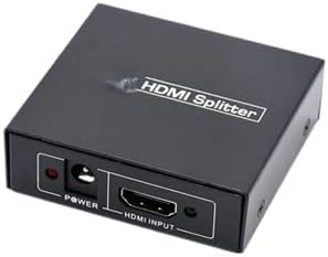 HDMI Splitter 1x2 Port, 1080P HD 1 Input 2 Output Display Adapter 3D Video Signal Distributor