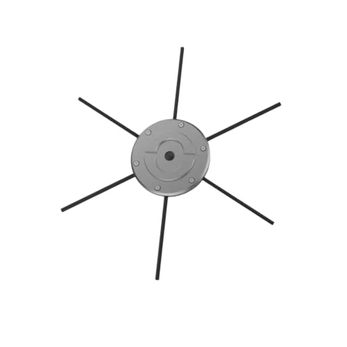 Repuesto de cuchilla para cortacésped, cabezal de corte de malezas de seis líneas para un corte eficiente de césped de jardín, herramienta de mantillo de metal resistente, ajuste universal para