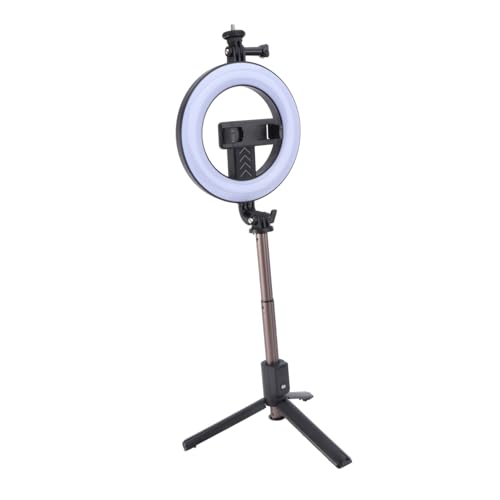 Lampe d'appoint LED sur trépied noir pour smartphone lumière selfie contre le manque de clarté