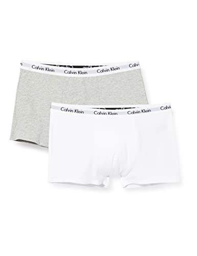 Calvin Klein Modern Trunk Bóxer, Multicolor (White/Grey Htr 926), 14-16 años para Niños