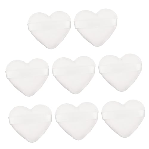MUCKLILY 8 piezas Esponjas de Maquillaje Forma de Borlas Suaves y para Polvo Suelto Esponjas Faciales Delicadas y Portátiles para Mujeres y Salones de