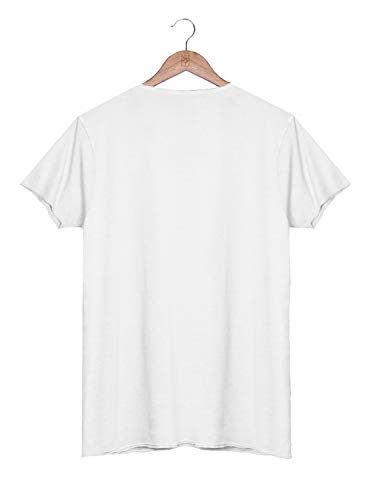 Joss Camiseta Básica Estampada Masculino, Grande, Branco