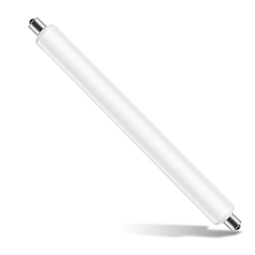 Terilamy 6W S15s LED Light Bulbs 284mm, Warm White 2700K S15 Strip Tube Light Bulb S15 Double Ended LED 60W Halogen Replacement, T25 Tubular Lamp for Mirror, Display Cabinet, Bathroom, Non-Dimmable