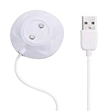 Cable adaptador de cargador USB magnético rosa – Cable de carga rápida de 12 mm para juguetes de rosas, cable de PVC/cobre duradero de 2 pies, reemplazo de disco de carga para mujer