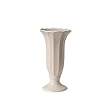 BNUTFRDD Decoración de Mesa de Comedor Jarrón Lily Cerámica Arreglo Floral Blanco Adorno Crema Arte Porcelana Blanca Europea Decoración de Cocina(White)