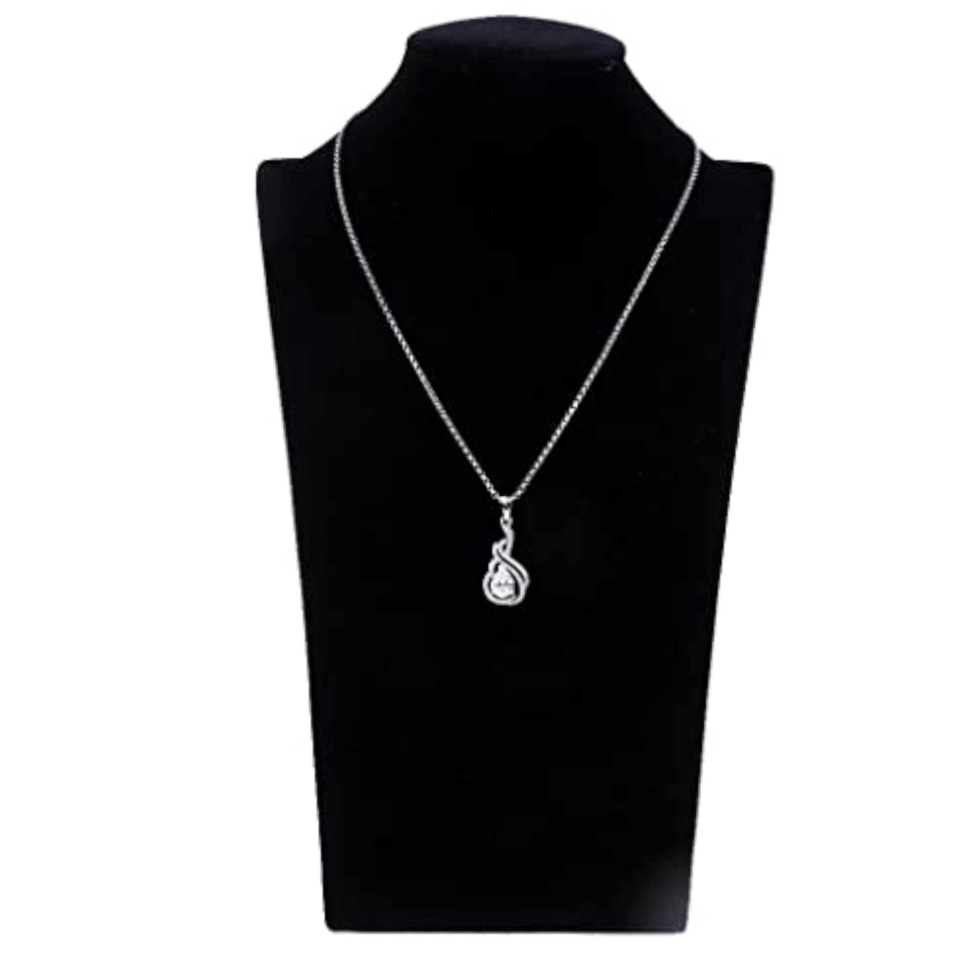 Fashion Silver Crystal Rhinestone Pendant Necklace