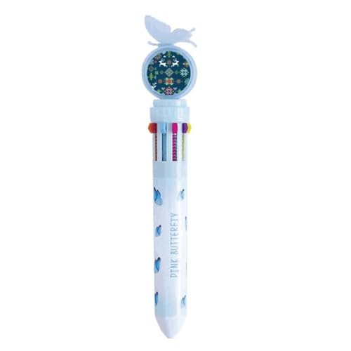Stylo à bille rétractable multicolore Pixel Cerf pour fournitures scolaires