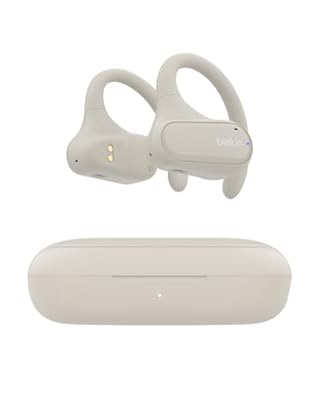 Belkin SoundForm ClearFit Auriculares Inalámbricos Deportivos Open-Ear diseño Abierto de Gancho Resistencia IPX5 al Agua y Sudor Cascos Bluetooth para Correr Montar en Bicicleta y Entrenar Beis
