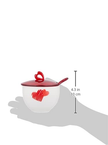 Sucrier avec cuillère Guzzini Love rouge transparent de table - 3
