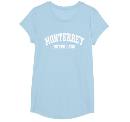 Monterrey Nuevo Leon Mexico Mexican City State T-Shirt, Girls, Baby Blue, Small