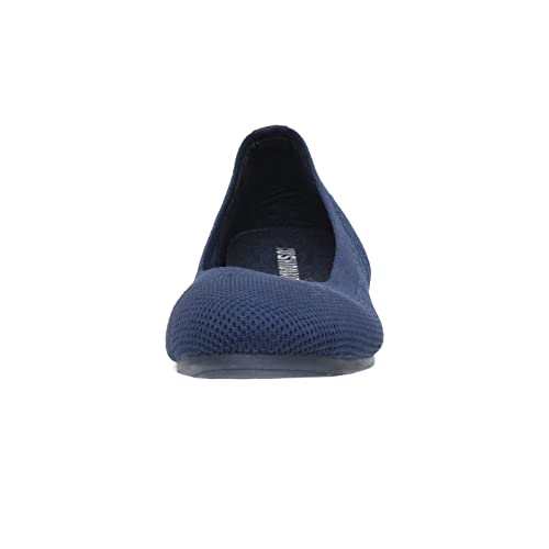 CUSHIONAIRE Women's Tyra Knit Flat with +Memory Foam and Wide Widths Available2