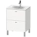 Duravit Brioso Floor Standing Vanity Unit BR451001018 White Matt, Brioso Vanity Unit floorst,2p-o c. 685x620x479, Chrome/White Matt
