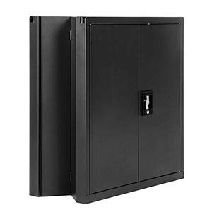 Greatmeet Metal Storage Cabinet With Wheels, Metal Cabinet With Adjustable Shelf, Locking Cabinet For Home Office,Black #TOP7