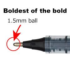 Image of OHTO FUDE BALL bio 1.5mm Gel Ink Roller Pen - Smooth Bold Writing Pen for Art, Calligraphy, and Everyday Use - Biodegradable Barrel - Assorted Ink Colors Black & Blue Made In japan