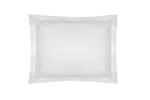 Image of Belledorm 400 Thread Count Single Ply Egyptian Cotton 3ft King Size Oxford Style Pillow Case in White