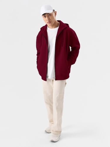 Image of LAZYCHUNKS Men's Zipper Hooded Sweatshirt | Premium Full Sleeve Hoodie Jacket with Front Zip & Pockets | Stylish Winter Wear, Warm Casual Sportswear for Men