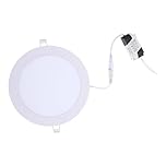 PartyKindom Ultra Thin 6-inch 15w Led Recessed Downlight Warm White Ceiling Panel Light, Round Dimmable Embedded Led Downlighter for Kitchen and Bathroom Shower