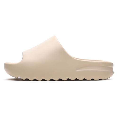 Cloud Slides for Women and Men - Soft, Comfy, Relax Cloud Slippers, Thick Sole, Non-slip Slides for Men, Easy to Clean, Shower, Swimming, Beach(Khaki,Us 5.5-6)