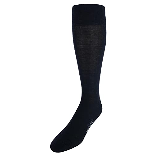 Trafalgar Men's Sutton Fine Merino Wool Solid Color Ribbed Socks