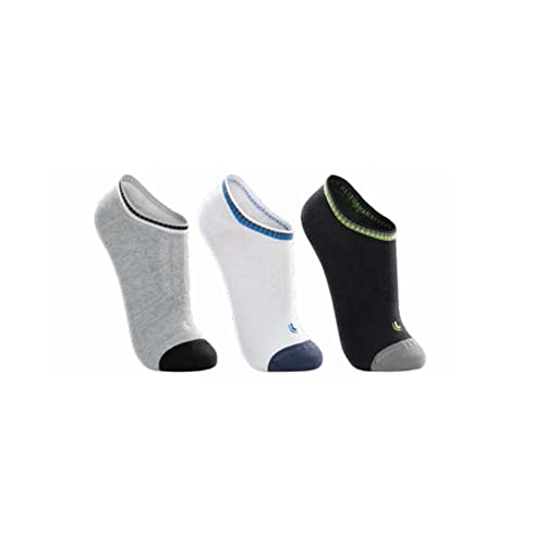 Meia Kit ,Lupo,adulto-unissex,Branca + Cinza + Preta, Tamanho: 37-40