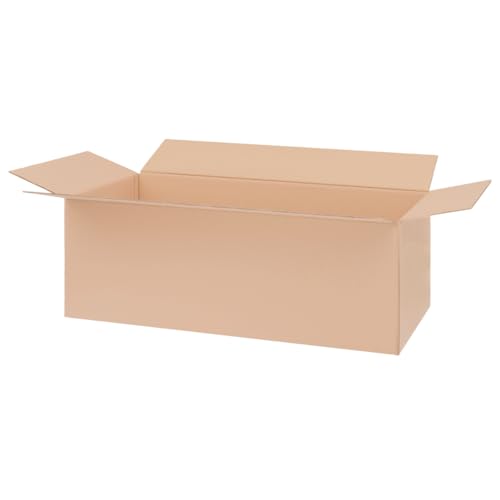 verpacking Faltkartons 800 x 400 x 250 mm Braun (Außenmaß 805 x 405 x 260 mm) KK 190 1-wellig Versandkarton für mittelgroße Waren DHL Paket DPD GLS Hermes Kartons (5 Stück)