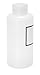 Vestil BTL-N-PP-16-LBL Narrow Mouth Polypropylene Round Graduated Plastic Bottle with Label and Natural Cap, 16 oz Capacity, Translucent