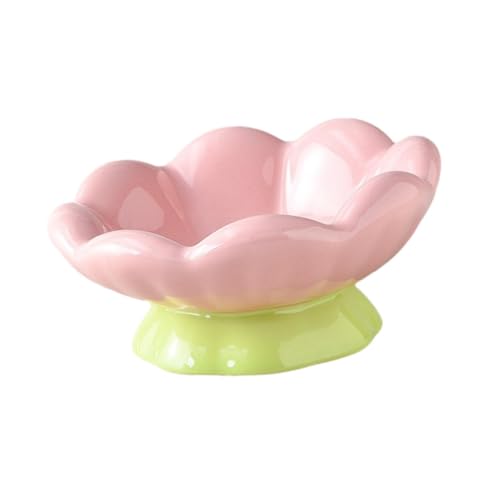 Bothyi Pet Bowl Food Dish Shallow Wide Tulip Shape Feeding Supply Sturdy Food Feeding Cute Feeder Dog Cat Bowl for Medium Puppy Dog, Shallow Bowl