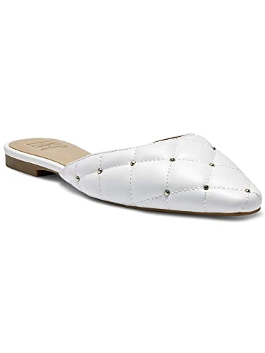 Inc International Concepts Zafirap White Quilted Mules,Size 6M #TOP1